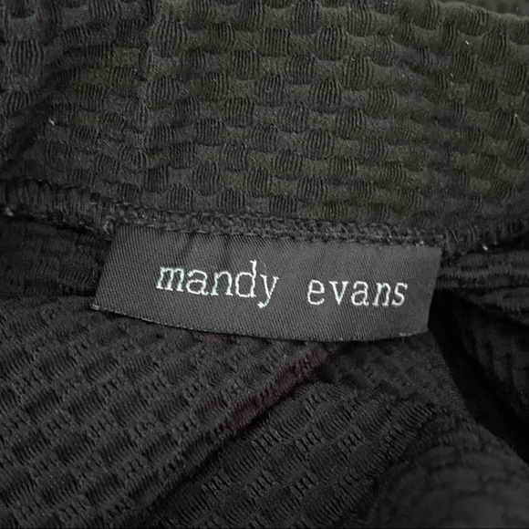 Mandy Evans Black Waffle Knit Crepe Peplum Skirt - Picture 5 of 9